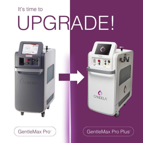 Candela GentleMax Pro versus GentleMax Pro Plus laser device upgrade comparison social media post
